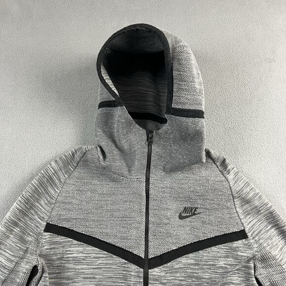 Nike Hoodie Mens Large Tech Fleece Revival Full Zip Grey Heather Outdoor Hiking - Picture 2 of 9